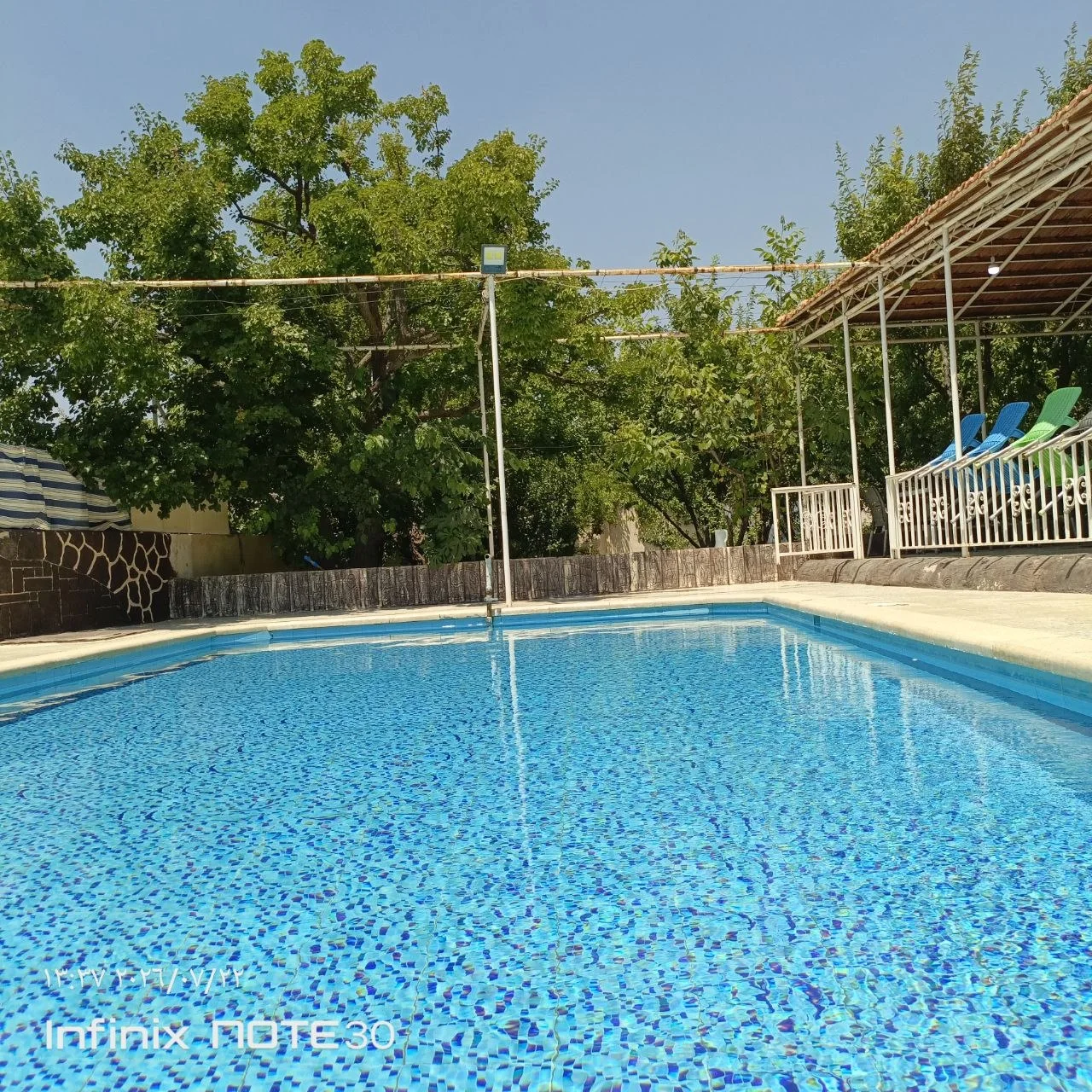 المسبح ضمن الحديقة